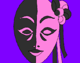 Coloring page Italian mask painted byandy20