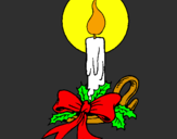 Coloring page Christmas candle painted bySAXCARET