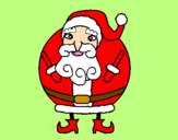 Coloring page Father Christmas painted byLinda