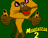 Coloring page Madagascar 2 Alex painted bydani