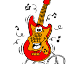 Coloring page Electric guitar painted bysylvester