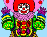 Coloring page Clown dressed up painted bymom,dad,sean,hunter