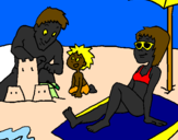 Coloring page Family vacation painted byabby
