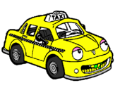 Coloring page Taxi Herbie painted bybill