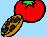 Coloring page Tomato painted byemilio