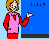 Coloring page Mathematics teacher painted by julia rose