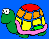 Coloring page Turtle painted byLalatigger