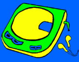 Coloring page Discman painted byDRGON