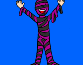 Coloring page Child mummy painted byanna