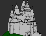 Coloring page Medieval castle painted bygoth tiffany!XD