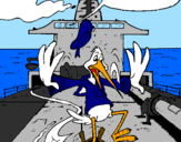 Coloring page Stork in a boat painted byShiane