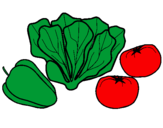 Coloring page Vegetables painted bycilla
