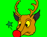 Coloring page Reindeer and a star painted bymichele