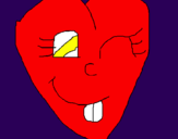 Coloring page Heart painted byarantxa girl
