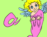 Coloring page Angel painted bymireia