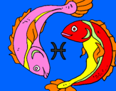 Coloring page Pisces painted byANUM