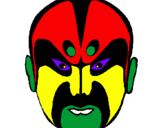 Coloring page Asian wrestler painted bybad asian man