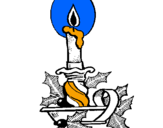 Coloring page Christmas candle painted byyhrtyh