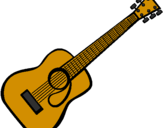 Coloring page Spanish guitar II painted byolivia