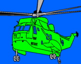 Coloring page Helicopter to the rescue painted bycain