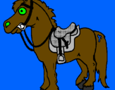 Coloring page Horse painted byjulia
