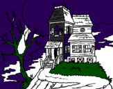 Coloring page Haunted house painted byJOANA