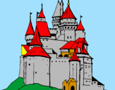 Coloring page Medieval castle painted byjack savant