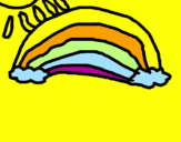 Coloring page Rainbow painted byanny