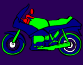 Coloring page Motorbike painted byshorty