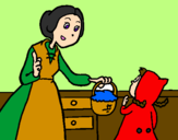 Coloring page Little red riding hood 2 painted byRRH p 2