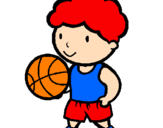 Coloring page Basketball player painted byjumper
