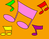Coloring page Musical notes painted byCandyRules
