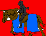 Coloring page Fighting horseman painted byJORGEDAVIDDE4-2