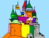 Coloring page Medieval castle painted bydiego
