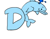 Coloring page Dolphin painted byshane