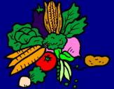 Coloring page vegetables painted bydestiny pickrtt