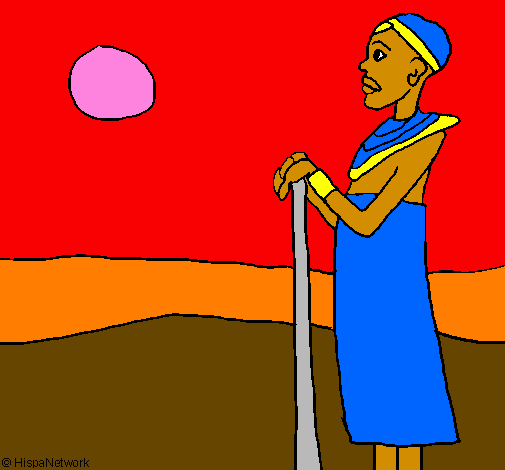 Coloring page Massai painted bytia and heidi