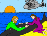 Coloring page Whale rescue painted byfortesa