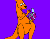 Coloring page Mother kangaroo painted bymariajulianap...