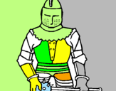 Coloring page Knight with mace painted byalex  Young