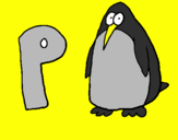 Coloring page Penguin painted byEVELYN