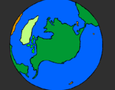 Coloring page Planet Earth painted byearth
