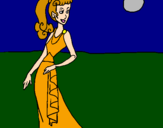 Coloring page Roman woman II painted bycaitlin gordon