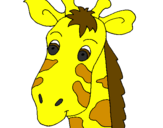 Coloring page Giraffe face painted byThieli