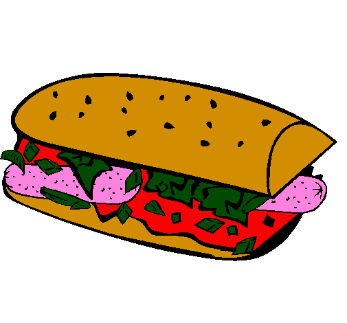 Coloring page Sandwich painted bysouth park