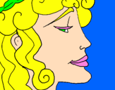 Coloring page Woman's head painted bycaitlin gordon
