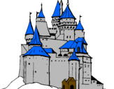 Coloring page Medieval castle painted byDaniel S. Alder