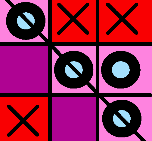 Coloring page Tic-tac-toe painted bybeth