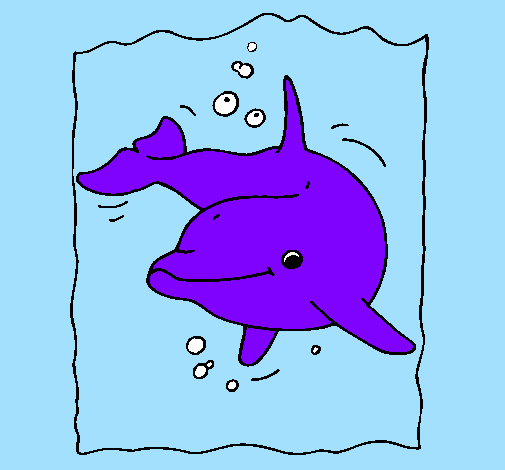 Coloring page Dolphin painted byhaleigh