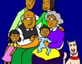 Coloring page Family  painted byariana
